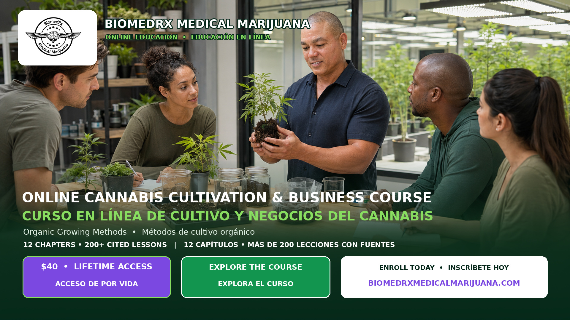 BiomedRx Medical Marijuana — Online Cannabis Cultivation & Business Course